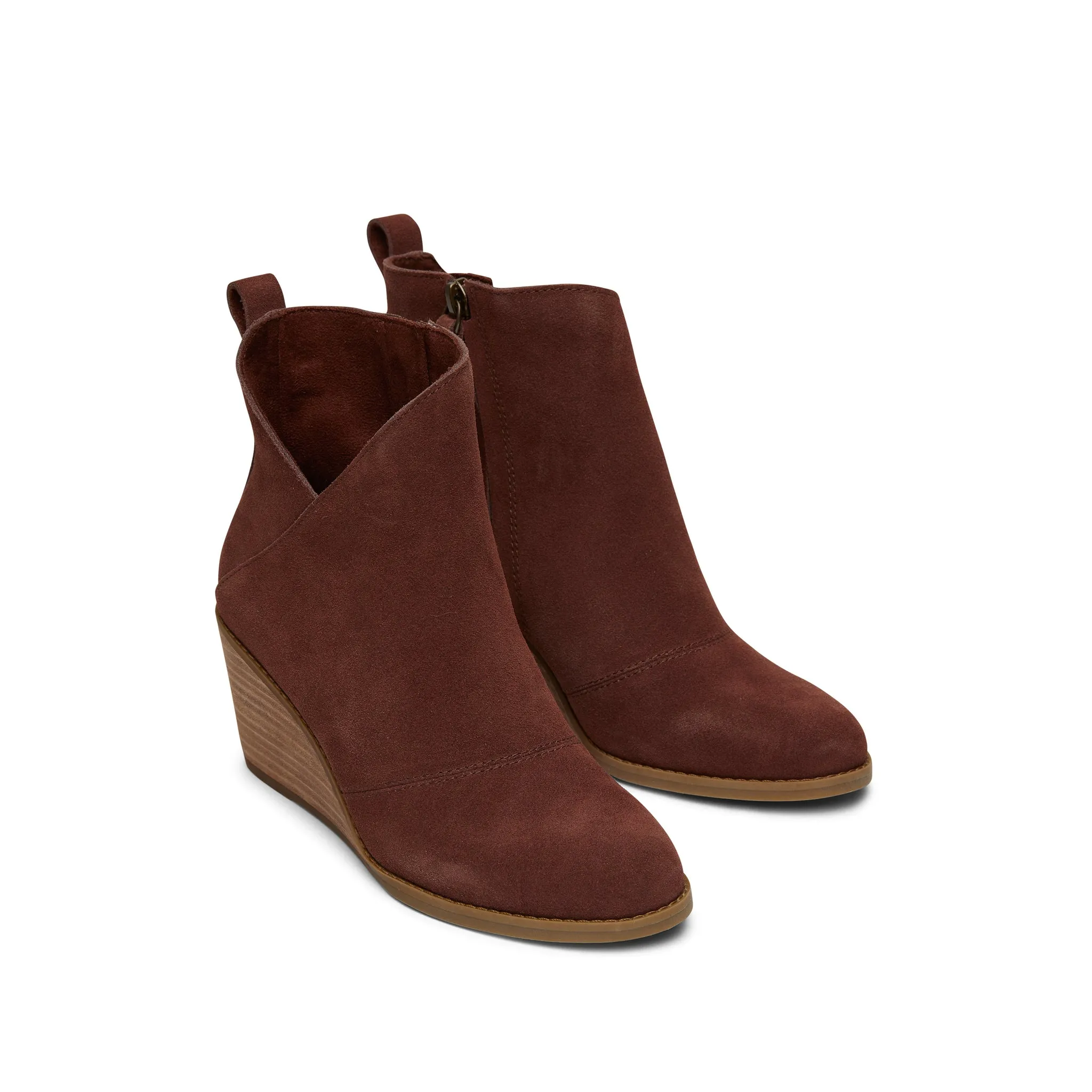 Sutton Chestnut Suede Wedge Boot