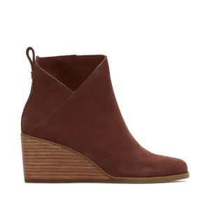 Sutton Chestnut Suede Wedge Boot
