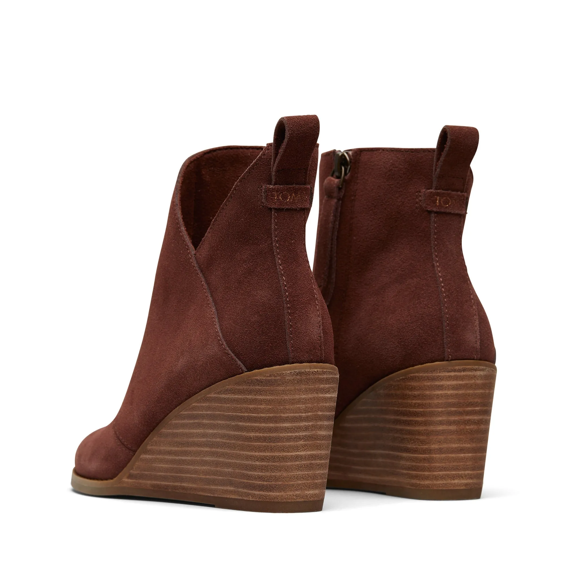 Sutton Chestnut Suede Wedge Boot