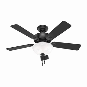 Swanson 44"Ceiling Fan Matte Black best small fans for home and travel