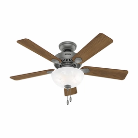 Swanson 44"Ceiling Fan Matte Silver best small fans for home and travel