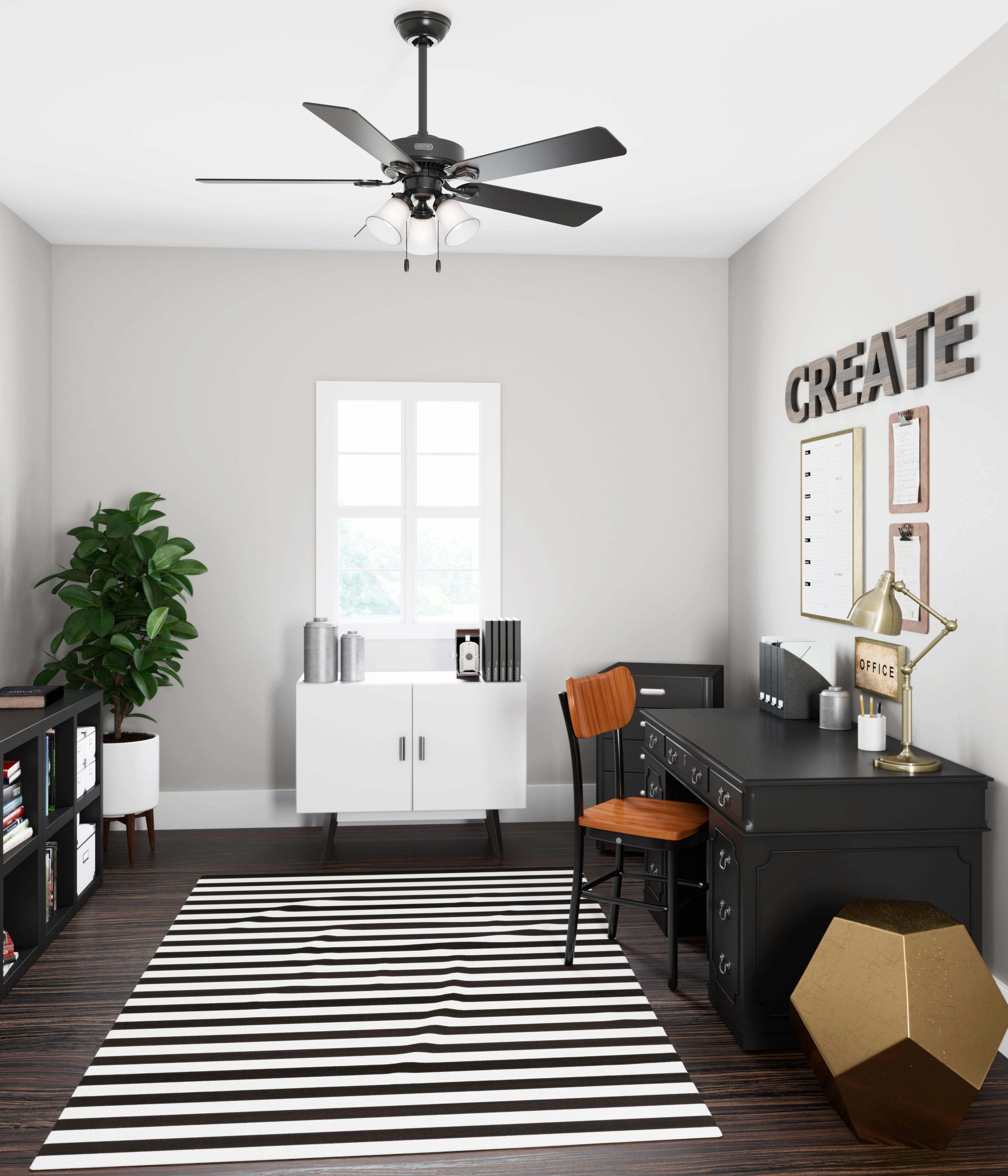 Swanson 52"Ceiling Fan Matte Black