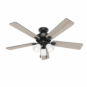 Swanson 52"Ceiling Fan Matte Black adjustable fans for targeted cooling