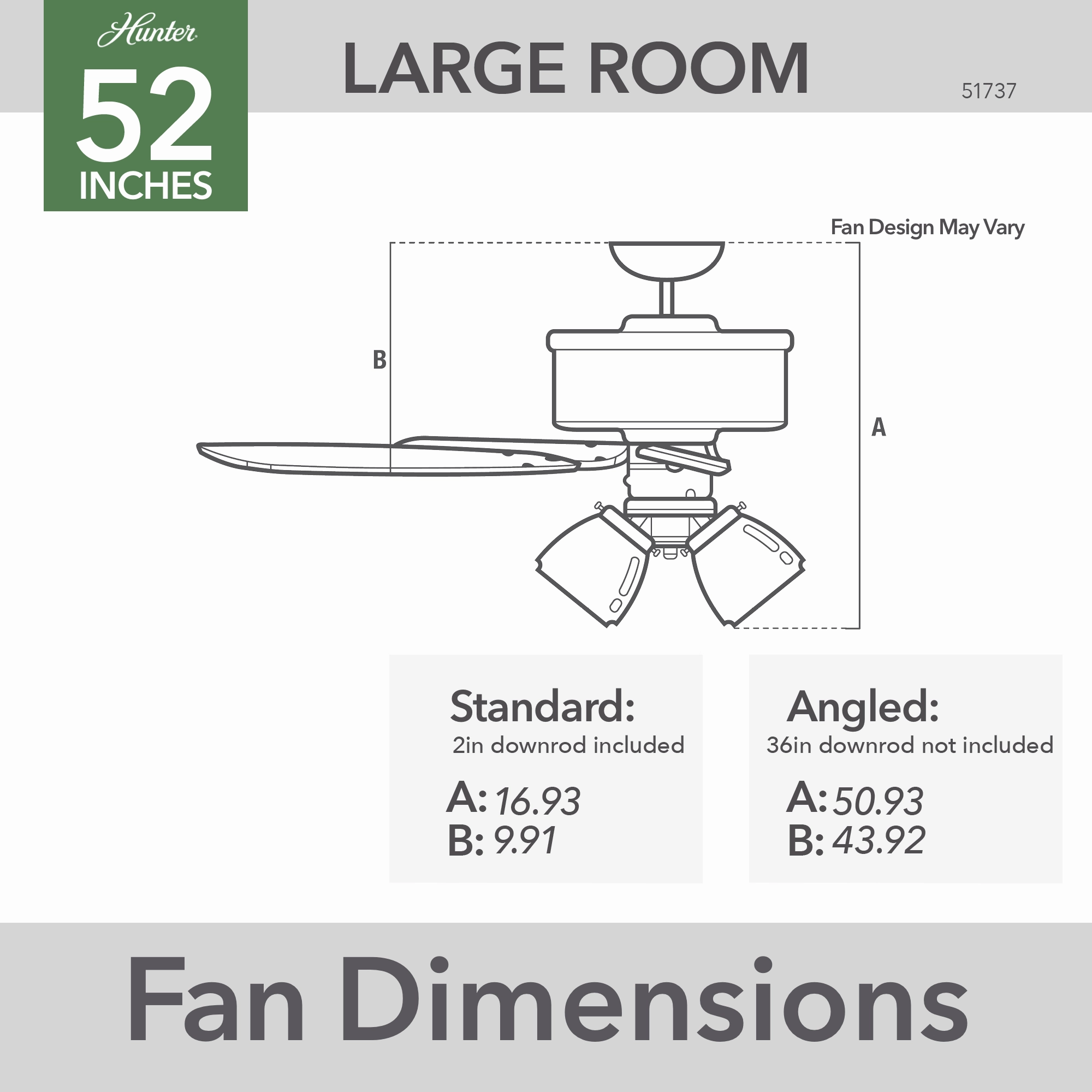 Swanson 52"Ceiling Fan Matte Black