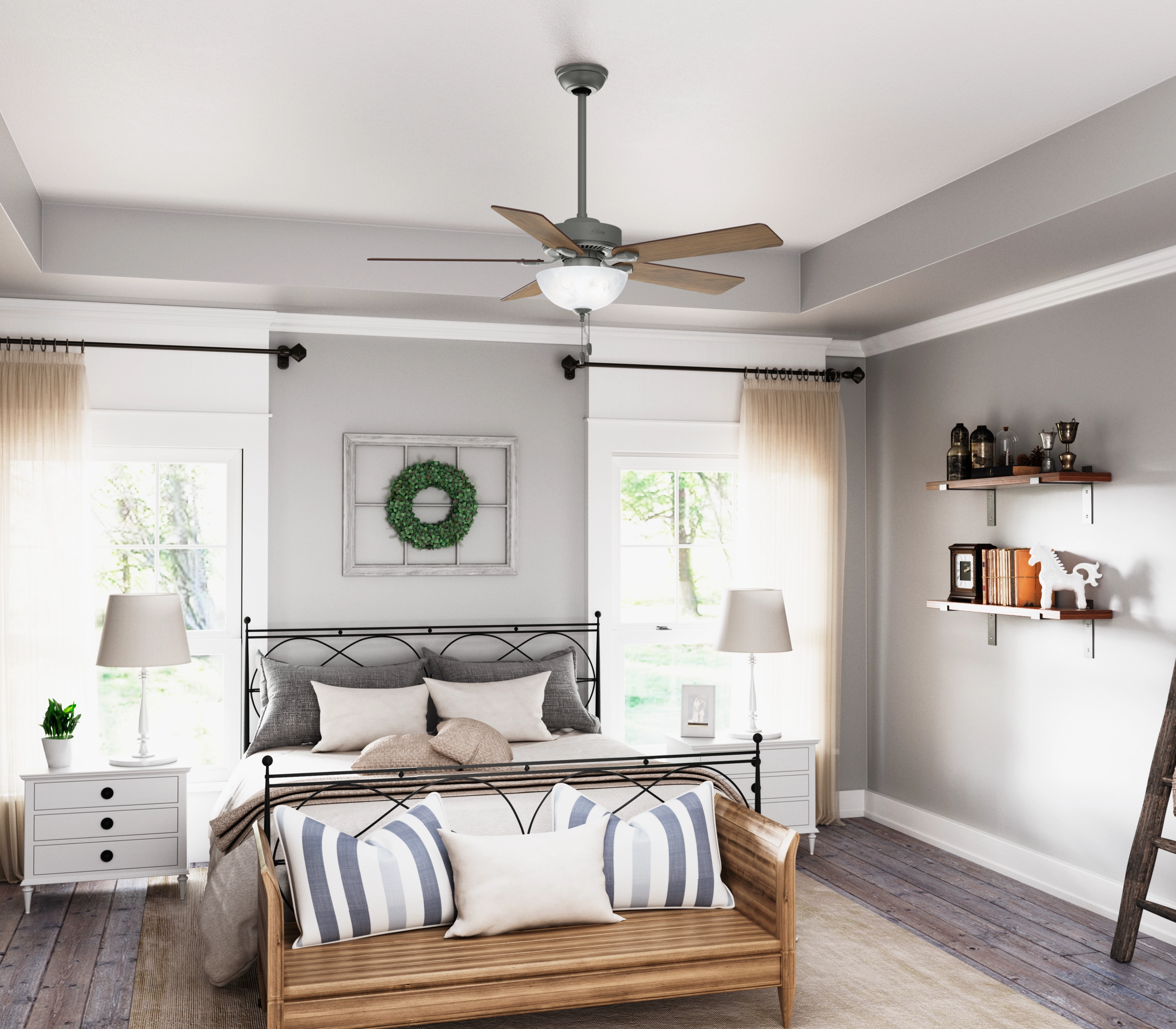 Swanson 52"Ceiling Fan Matte Silver