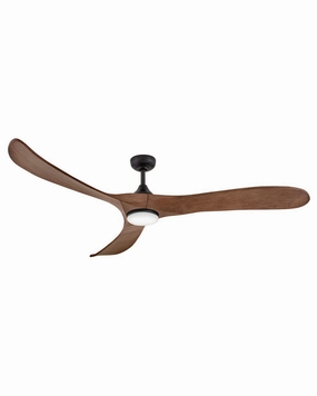 Swell Illuminated 72" LED Smart Fan Matte Black large electric fans for spacious rooms