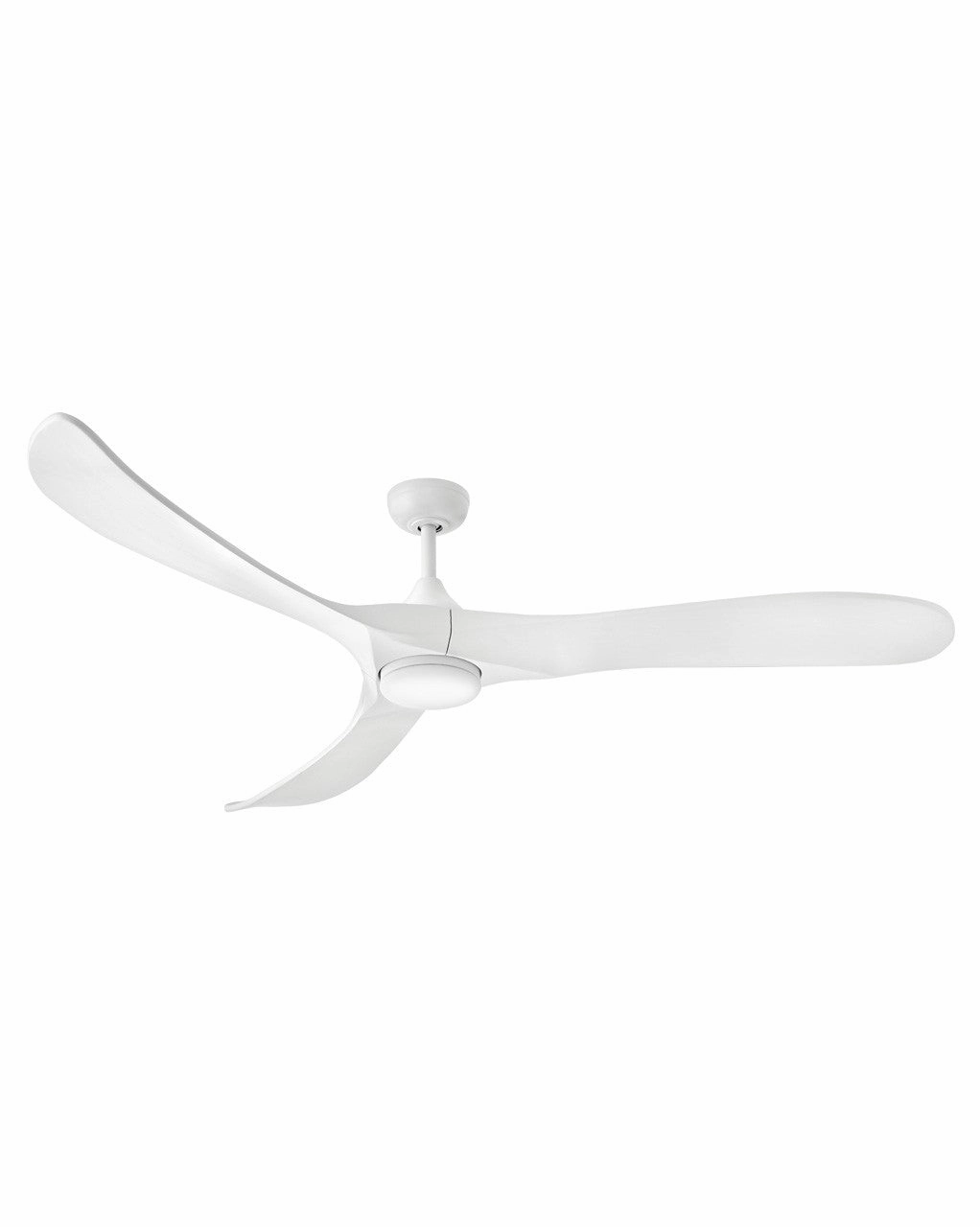 Swell Illuminated 72" LED Smart Fan Matte White whisper-quiet fans for bedrooms and offices