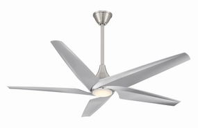 Switch 60"Ceiling Fan Brushed Nickel W/ Silver affordable cooling fans for summer