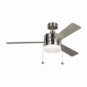 Syrus 52" Ceiling Fan Brushed Steel whisper-quiet fans for bedrooms and offices