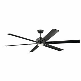 Szeplo Patio 80"Ceiling Fan Satin Black large electric fans for spacious rooms