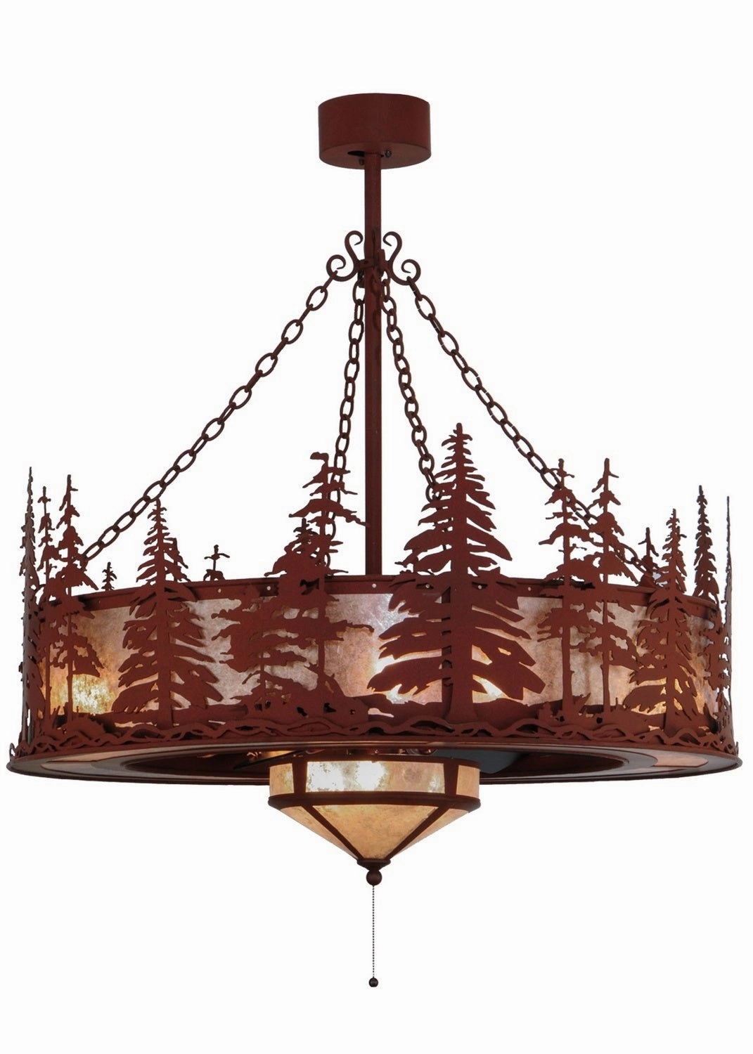 Tall Pines 11 Light Chandel-Air quiet small fans for desk or nightstand
