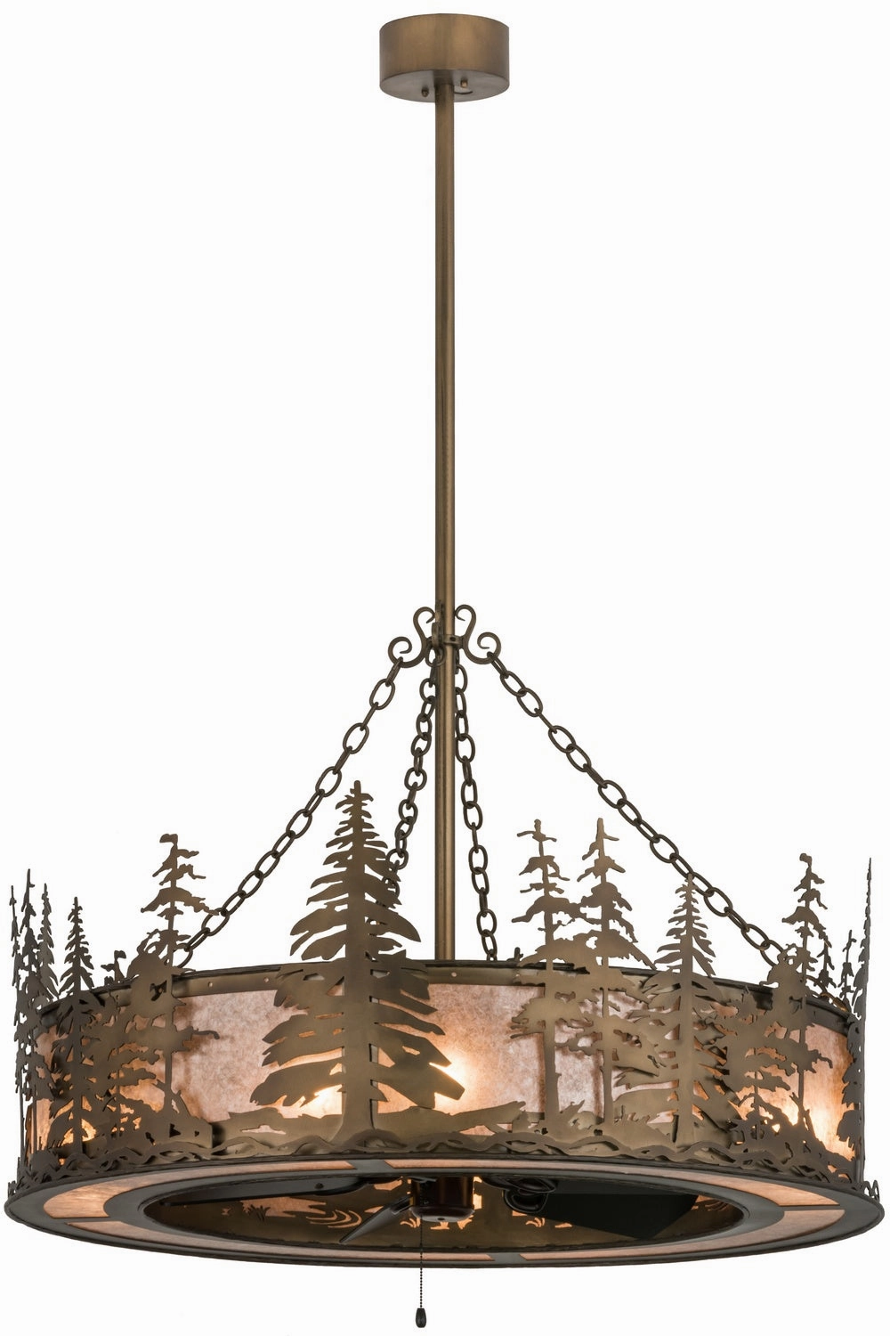 Tall Pines Eight Light Chandel-Air quiet electric fans for home use