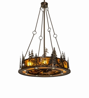 Tall Pines Eight Light Chandel-Air large electric fans for spacious rooms