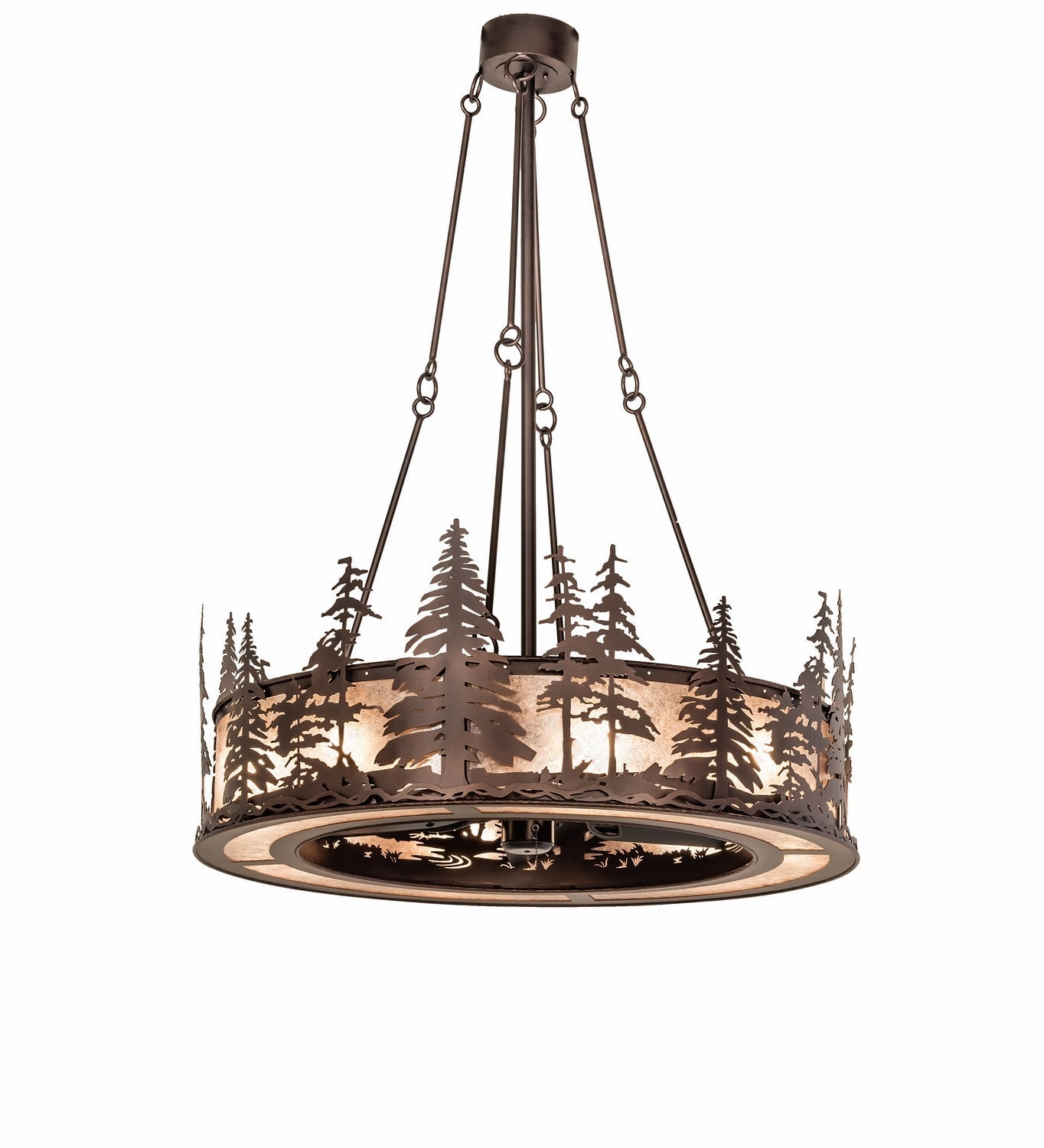 Tall Pines Eight Light Chandel-Air durable fans for long-lasting performance