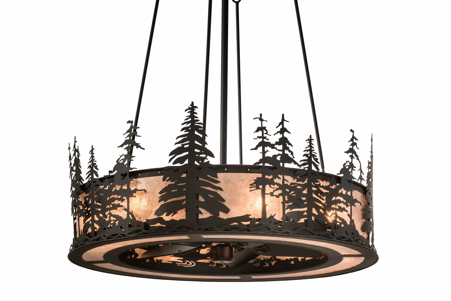 Tall Pines Eight Light Chandel-Air large electric fans for spacious rooms