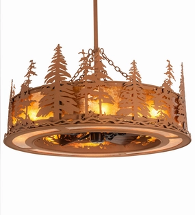 Tall Pines Eight Light Chandel-Air compact small fans for bedrooms
