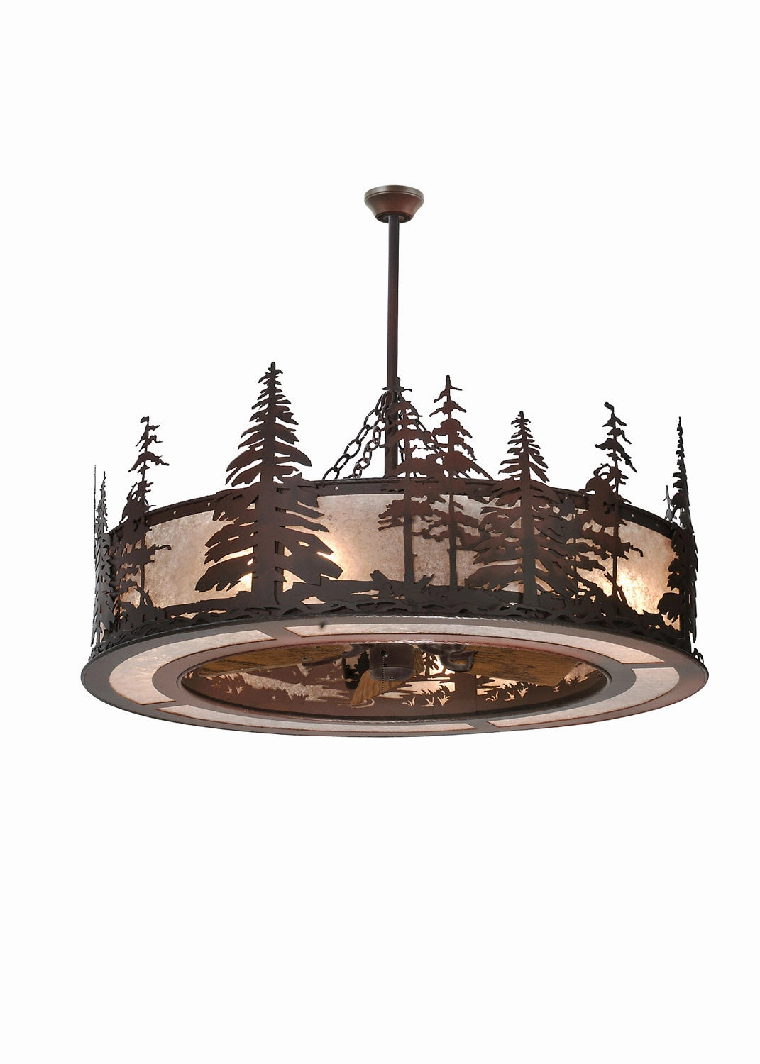 Tall Pines Eight Light Chandelier whisper-quiet fans for bedrooms and offices