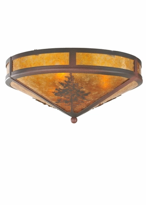 Tamarack Two Light Flushmount compact electric fans for small spaces