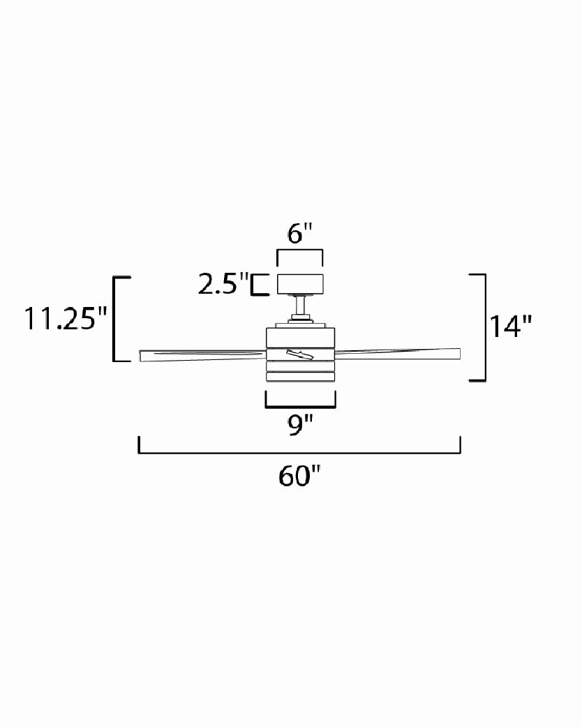 Tanker 52"Ceiling Fan Satin Nickel