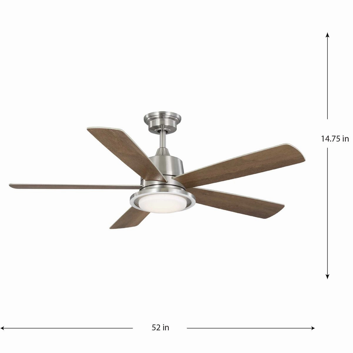 Tarsus 52"Ceiling Fan Brushed Nickel