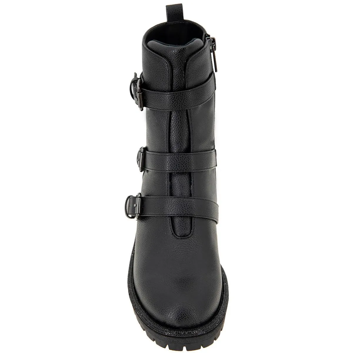 Tate Womens Faux Leather Rhinestone Motorcycle Boots ecco Shoes