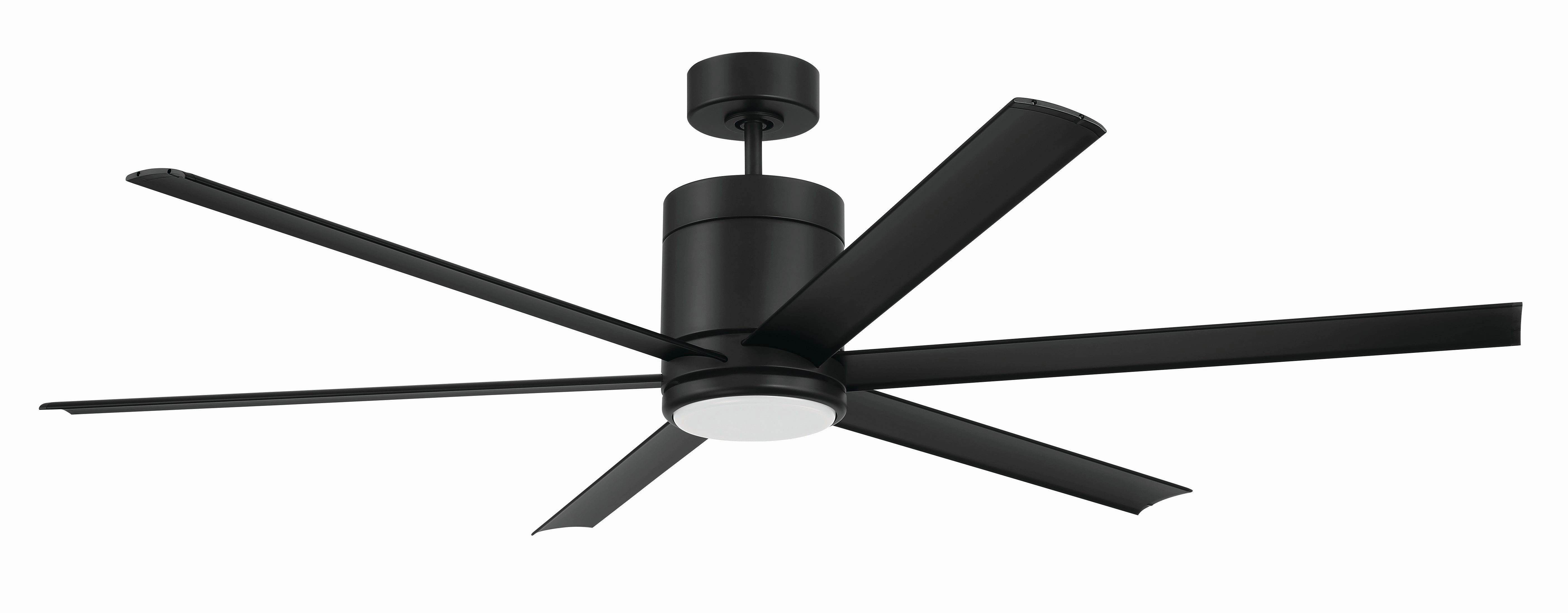 Tate 65"Ceiling Fan Flat Black outdoor exterior fans for patio cooling
