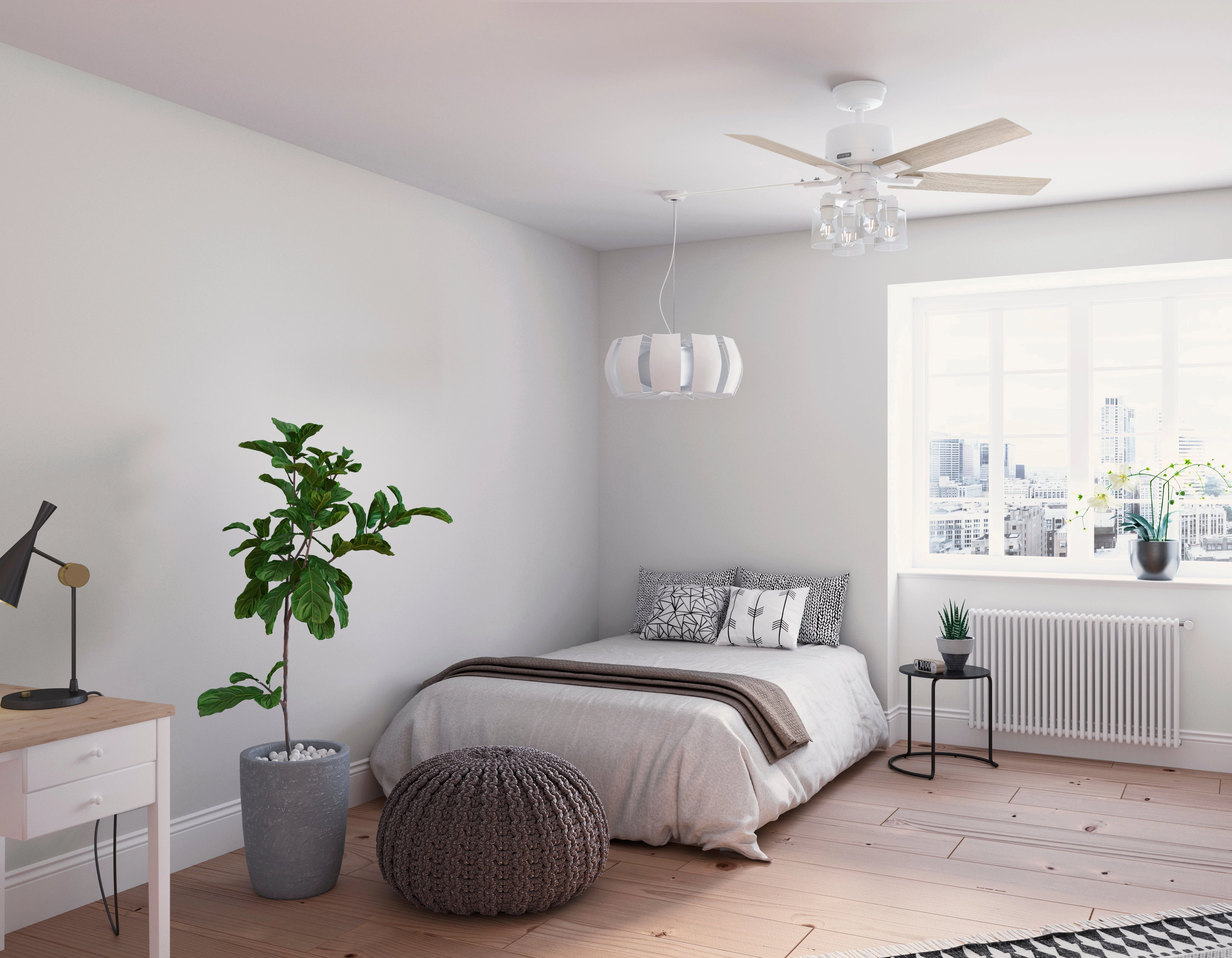 Techne 52"Ceiling Fan Matte White