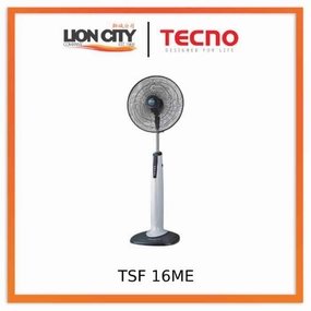 Tecno Uno TSF 16 ME Standing Fan White 16 standard all-purpose electric cooling fans