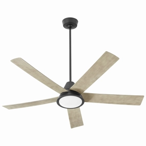 Temple 56"Ceiling Fan Black energy-efficient medium fans with remote