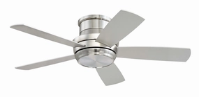 Tempo Hugger 44" 44"Ceiling Fan Brushed Polished Nickel best small fans for home and travel