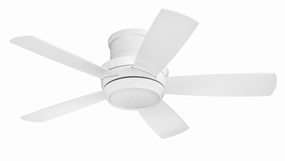 Tempo Hugger 44" 44"Ceiling Fan White low-noise fans for peaceful environments