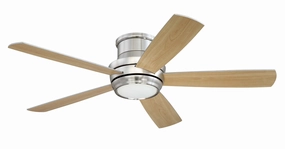 Tempo Hugger 52" 52"Ceiling Fan Brushed Polished Nickel portable medium fans with handle design