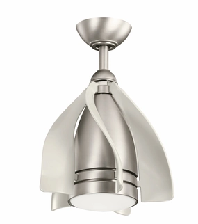 Terna 15"Ceiling Fan Brushed Nickel quiet small fans for desk or nightstand