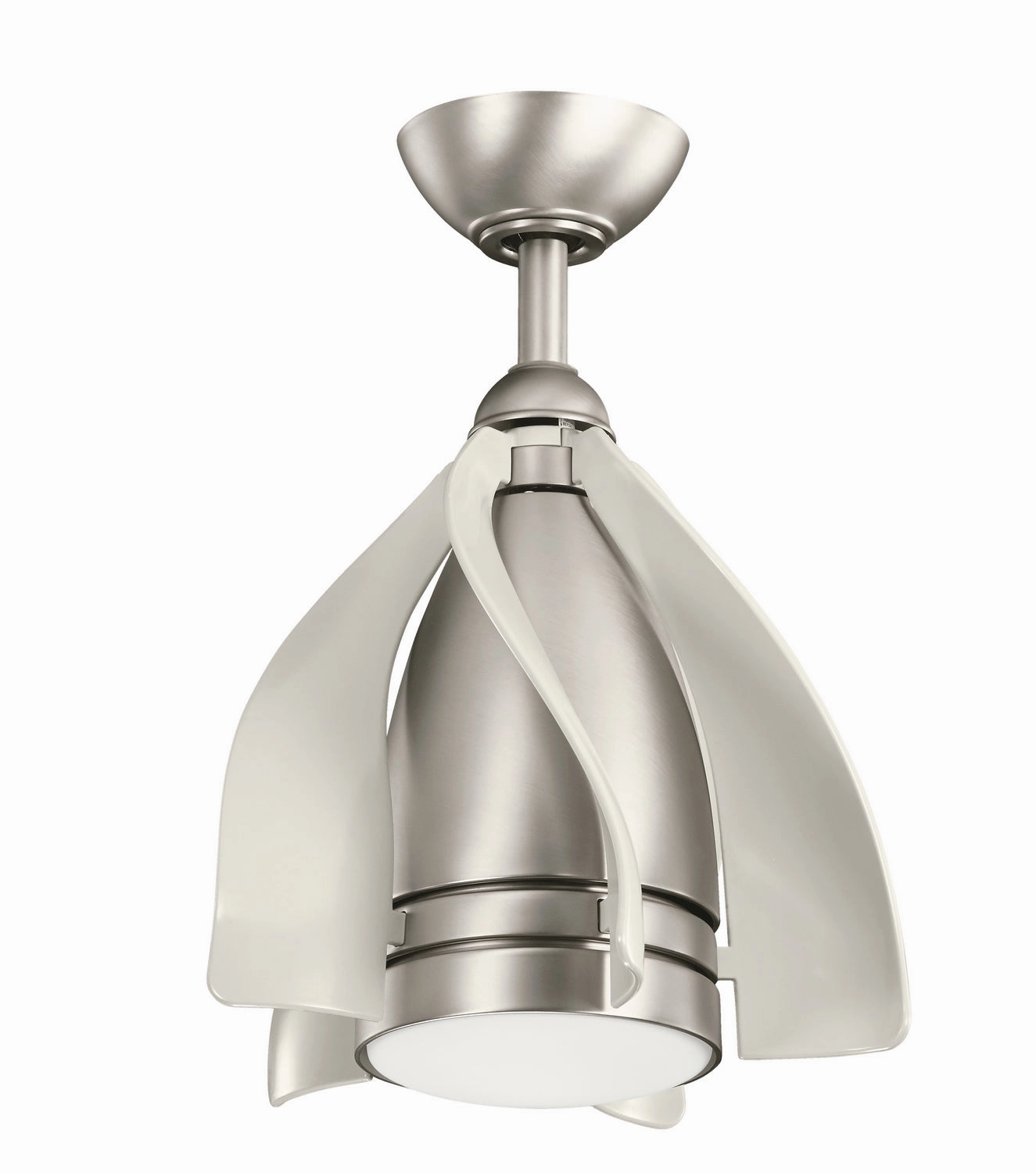 Terna 15"Ceiling Fan Brushed Nickel quiet small fans for desk or nightstand