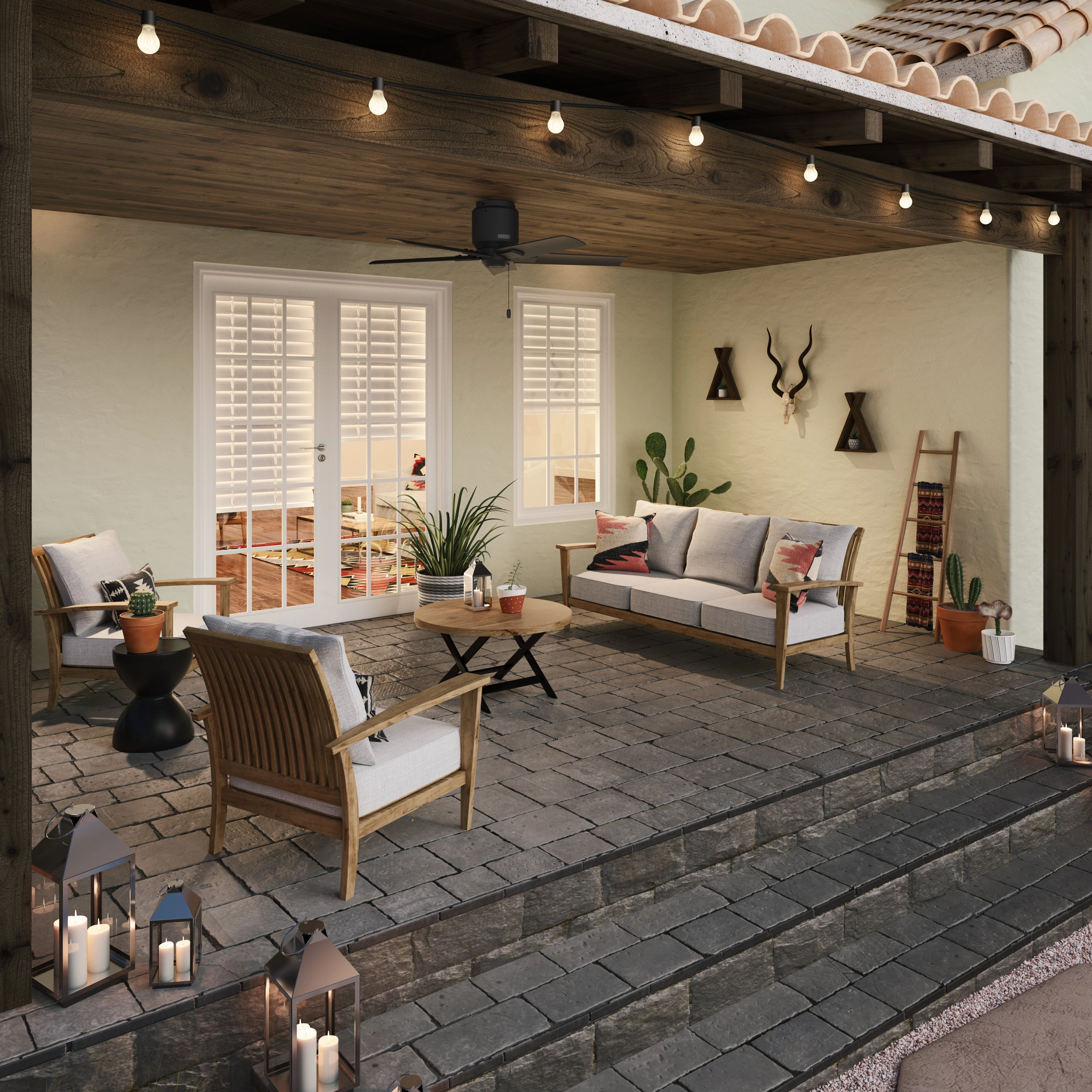 Terrace Cove 44"Ceiling Fan Matte Black