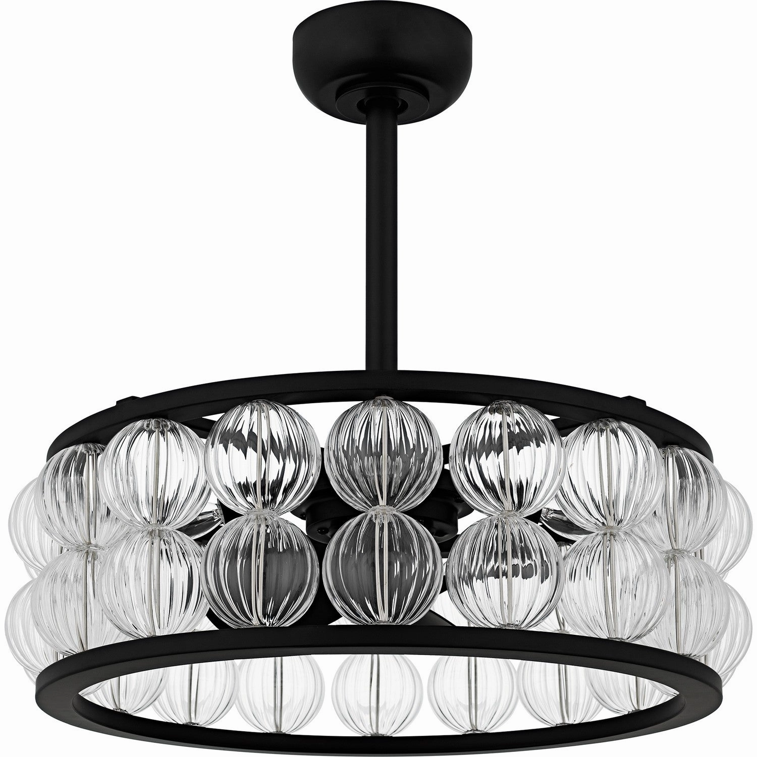 Terrarock Four Light Fan Light Matte Black