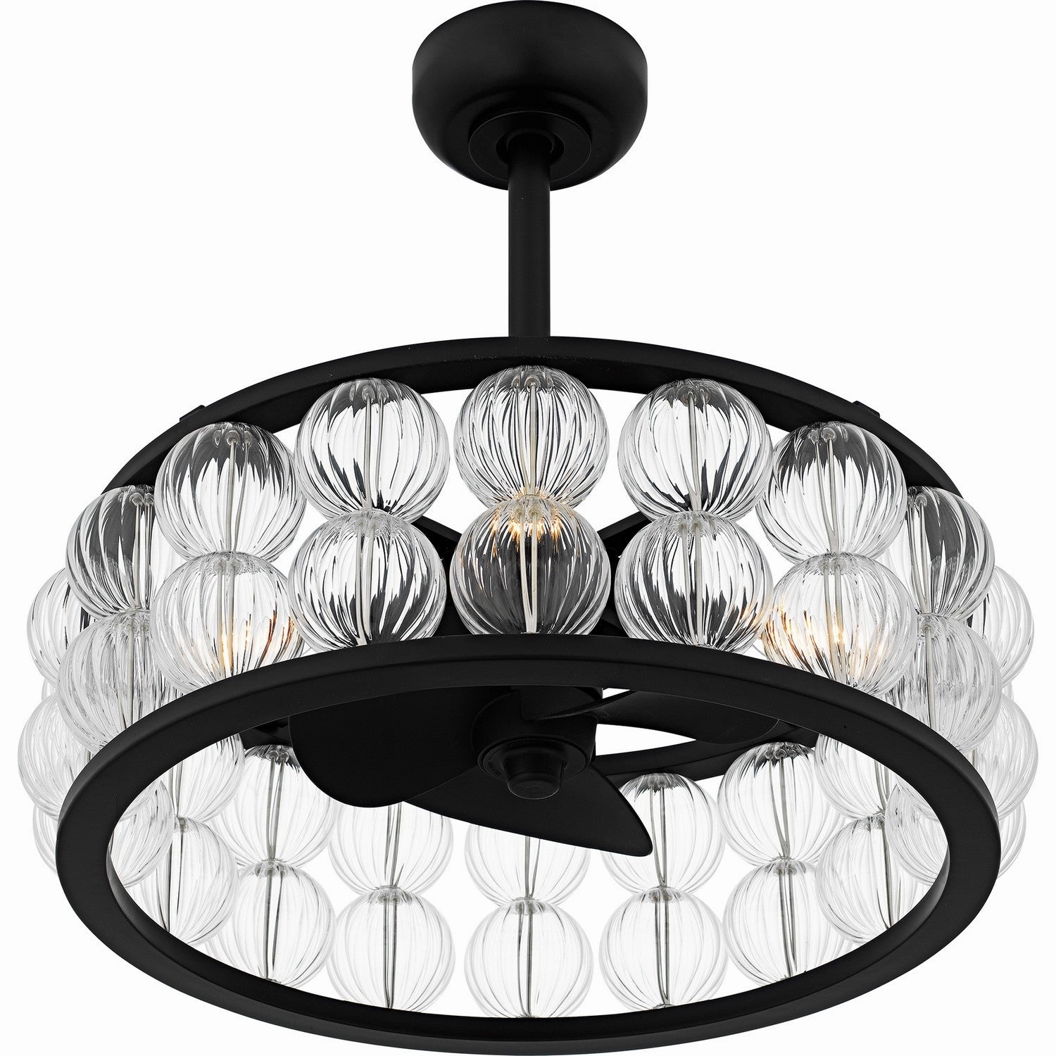 Terrarock Four Light Fan Light Matte Black