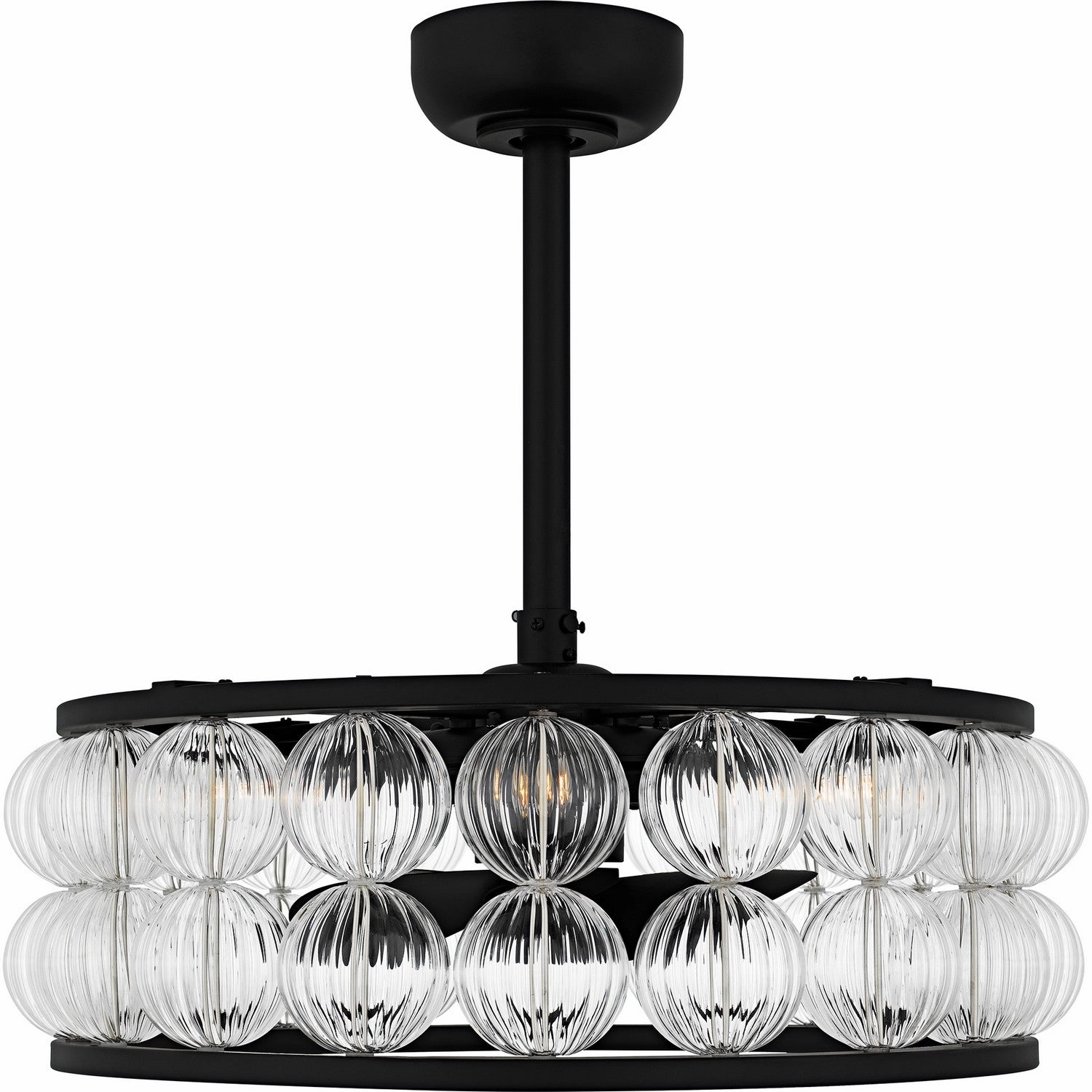 Terrarock Four Light Fan Light Matte Black
