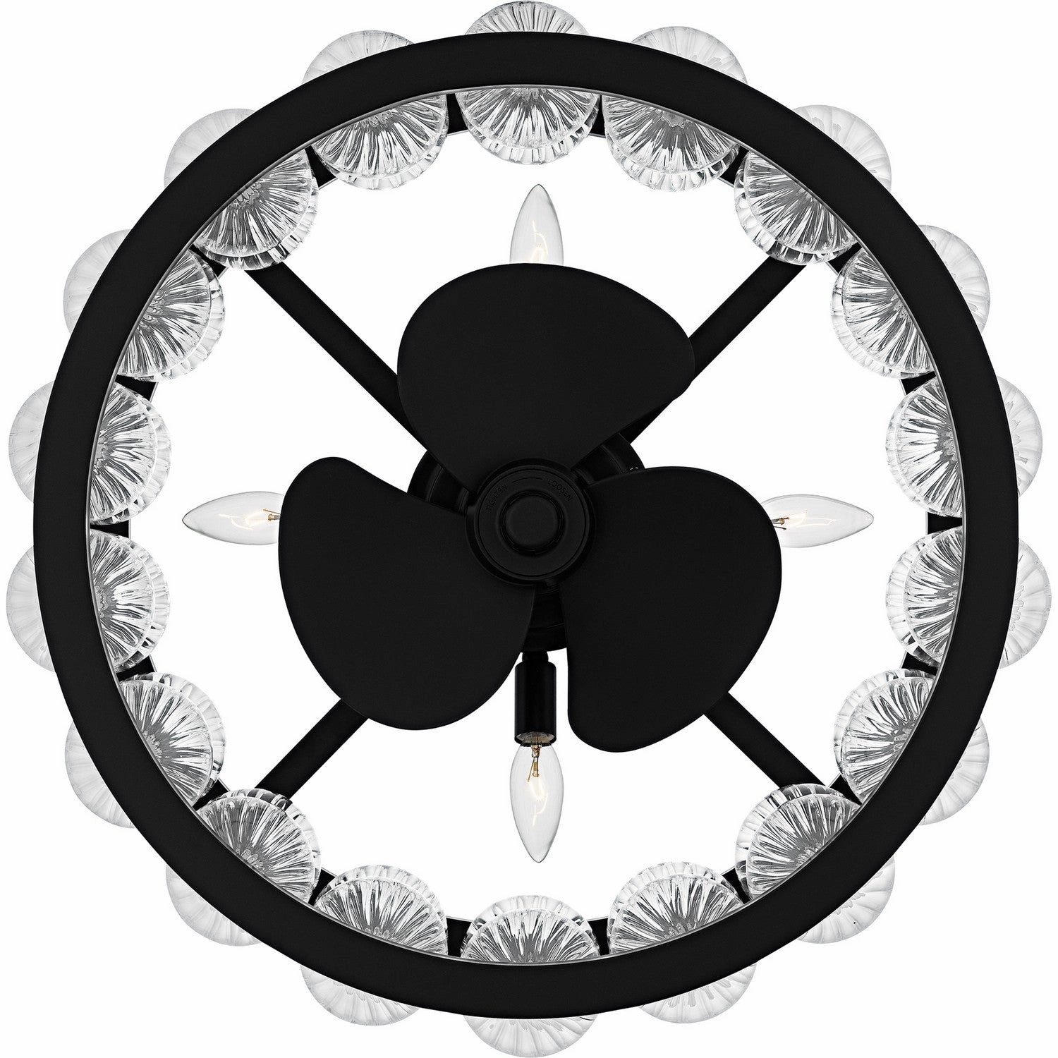 Terrarock Four Light Fan Light Matte Black