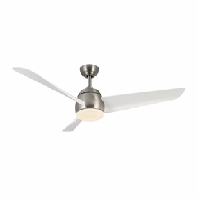 Thalia 54"Ceiling Fan Brushed Nickel/Matte White cool breeze fans for quiet operation