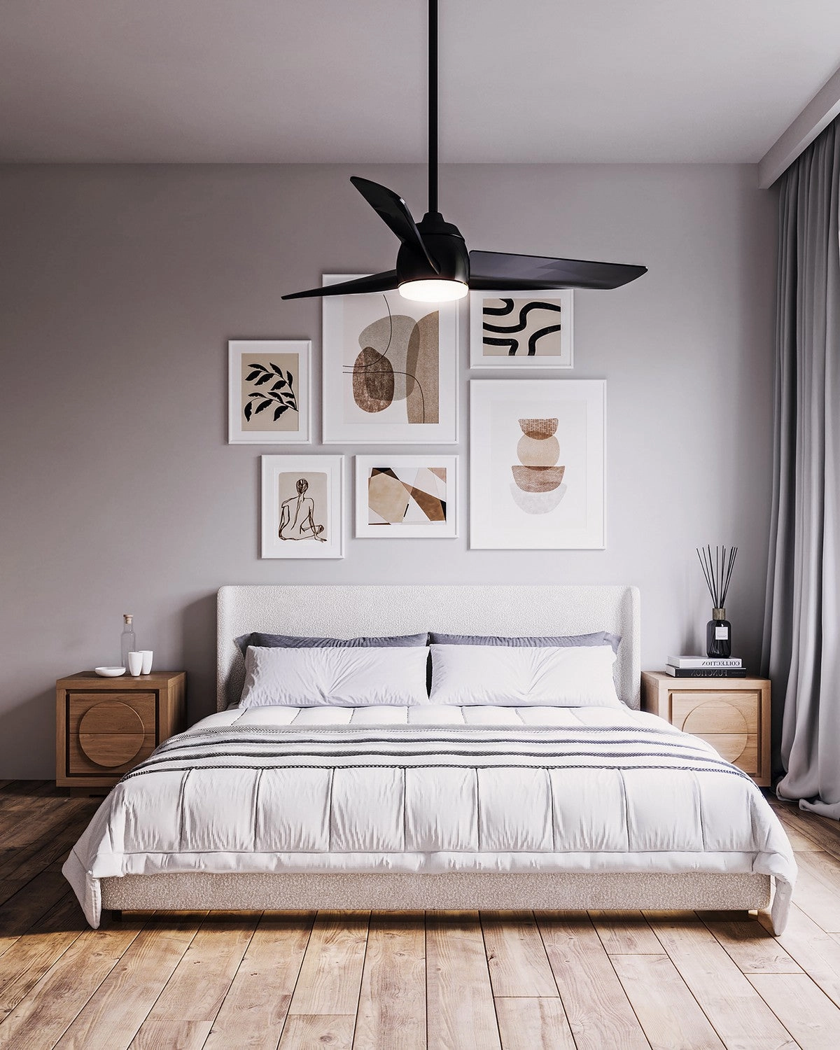 Thalia 54"Ceiling Fan Matte Black