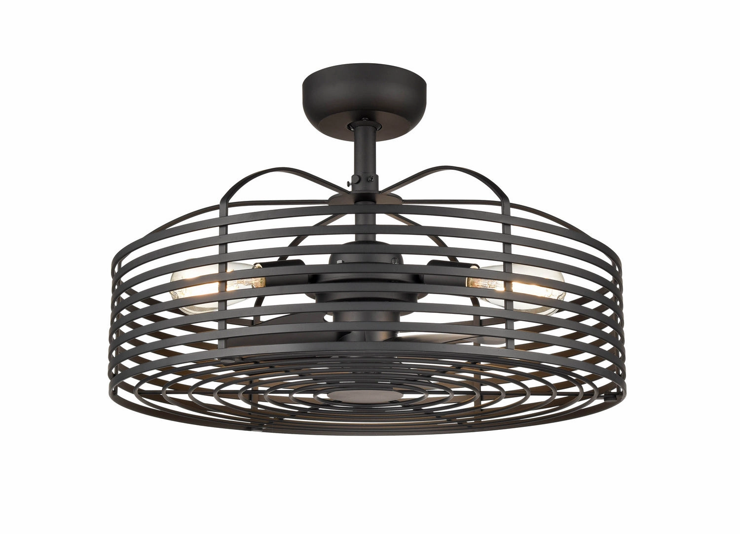 Three Light Fandelier Matte Black