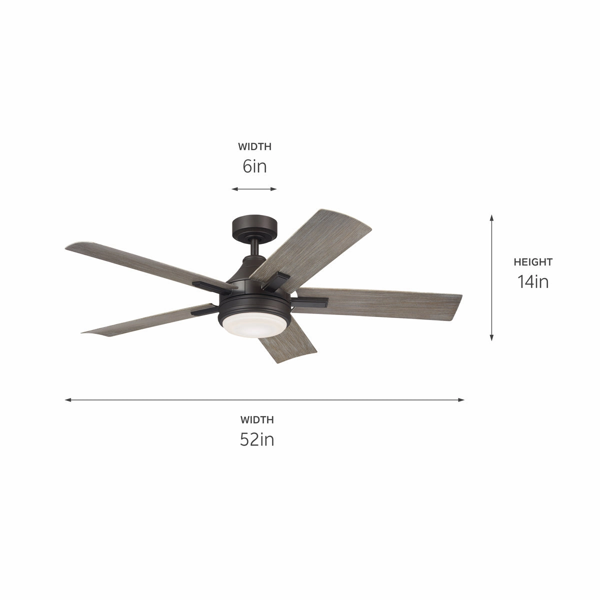 Tide 52"Ceiling Fan Olde Bronze