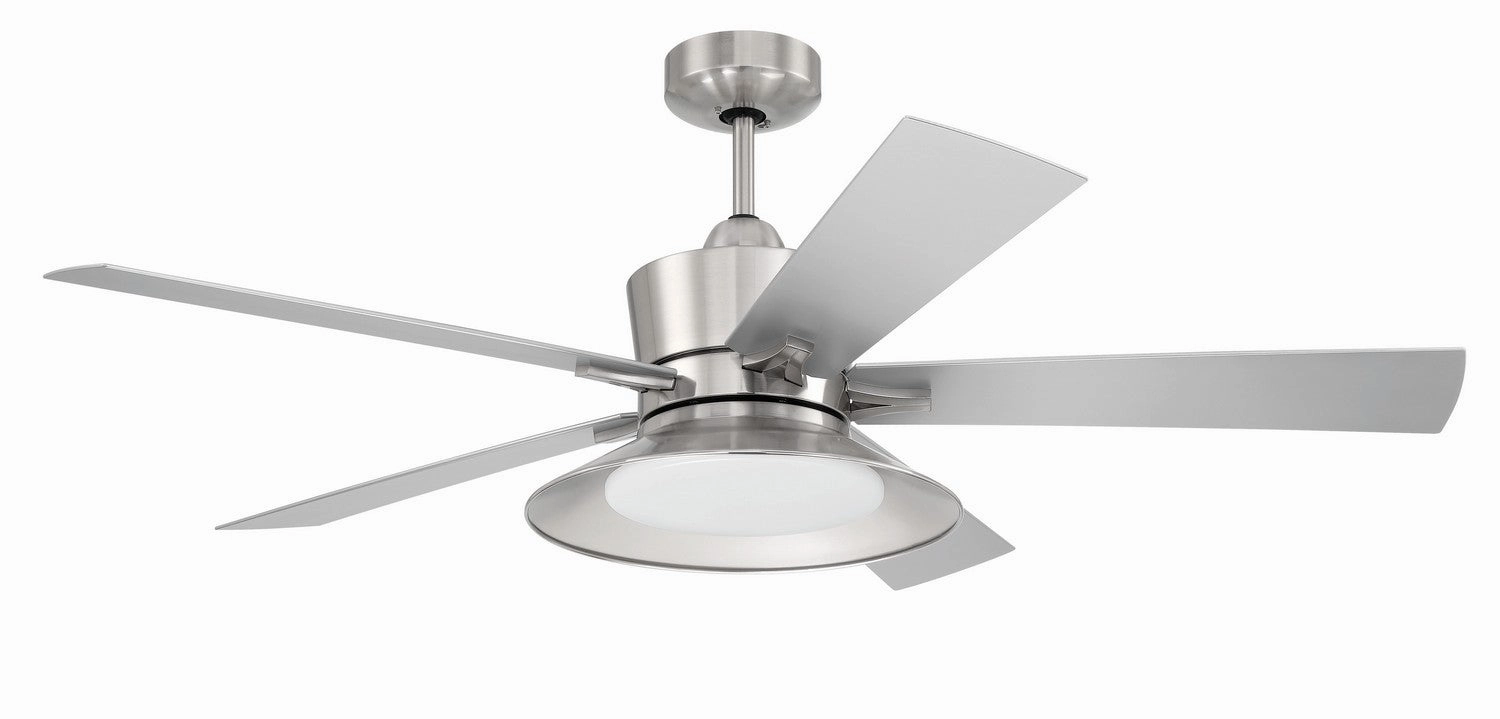 Topper 52"Ceiling Fan Brushed Polished Nickel multi-speed fans with easy controls