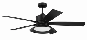 Topper 52"Ceiling Fan Flat Black outdoor exterior fans for patio cooling