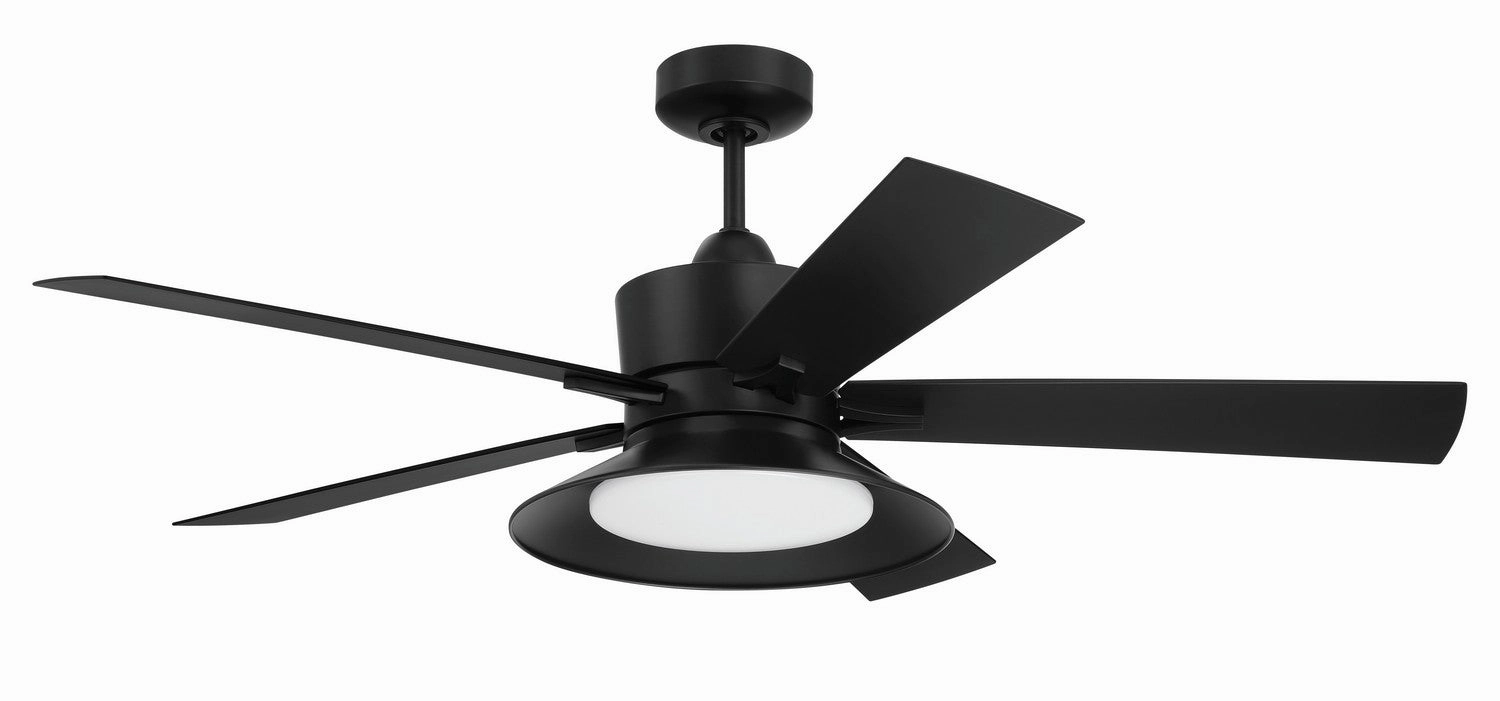 Topper 52"Ceiling Fan Flat Black outdoor exterior fans for patio cooling
