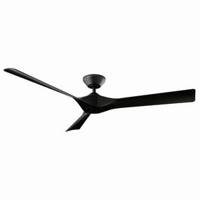 Torque 58"Ceiling Fan Matte Black sleek design electric fans for modern homes