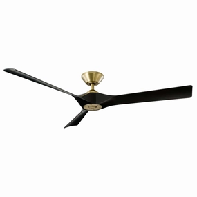 Torque 58"Ceiling Fan Soft Brass/Matte Black outdoor exterior fans for patio cooling