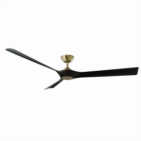 Torque 70"Ceiling Fan Soft Brass/Matte Black quiet medium fans for living room use