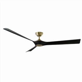 Torque 70"Ceiling Fan Soft Brass/Matte Black outdoor exterior fans for patio cooling